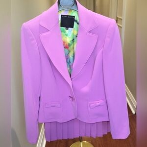 Ross Mayer purple skirt suit